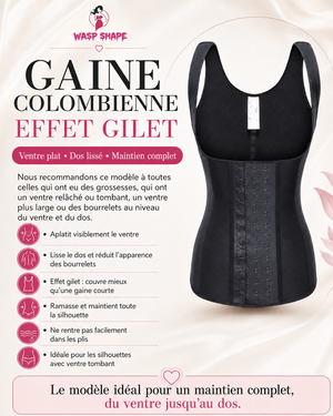 Gaine Colombienne avec Bretelles – Effet Ventre Plat & Dos Lissé